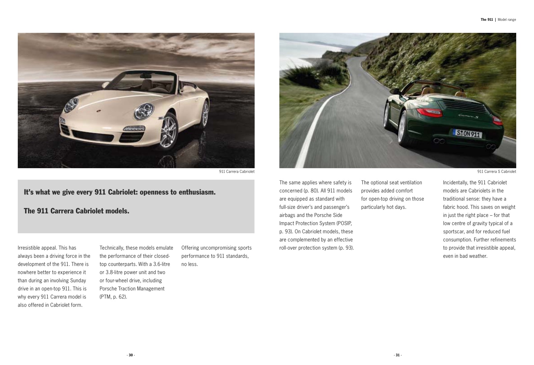 2010 Porsche 911 Brochure Page 86